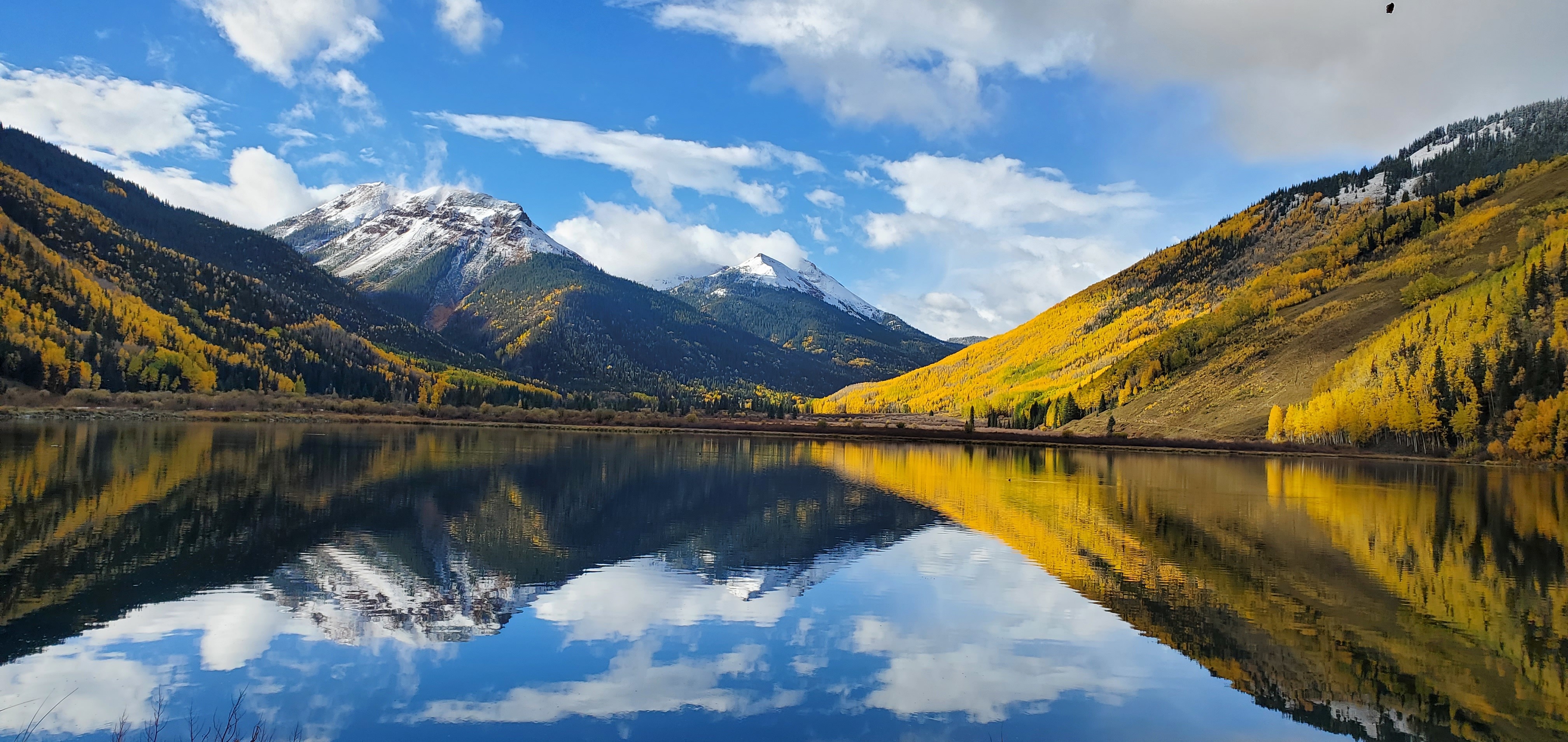 Lake sky mountains beauty